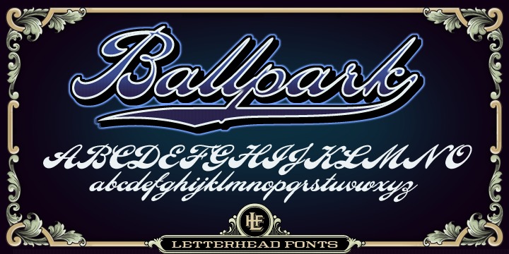 Letterhead Fonts / Boston Ballpark / Vintage Baseball Fonts