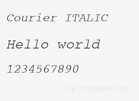 Courier 10 Pitch W07: download for free and install for your website or  Photoshop.