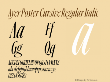 Ayer Poster Cursive