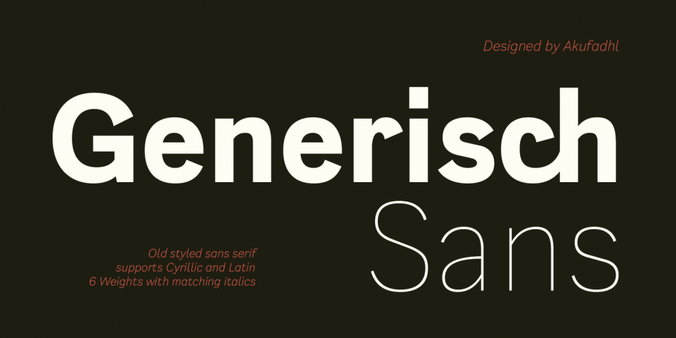 Generisch Sans: download for free and install for your website or