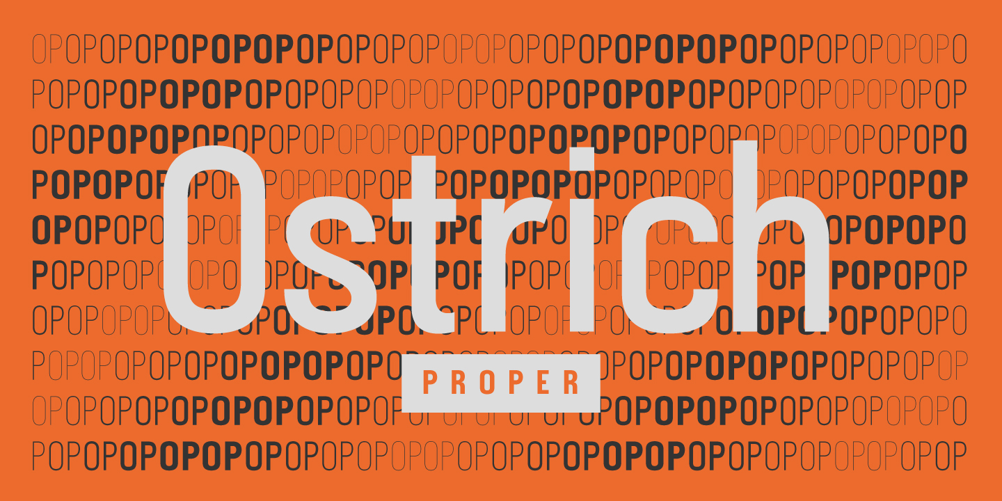 Ostrich Proper: download for free and install for your website or Photoshop.