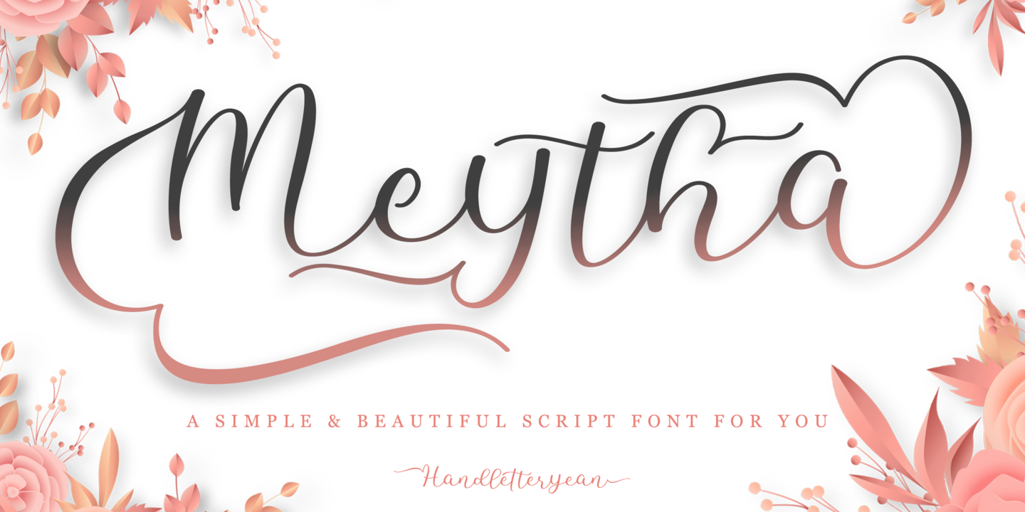 Meytha: download for free and install for your website or Photoshop.