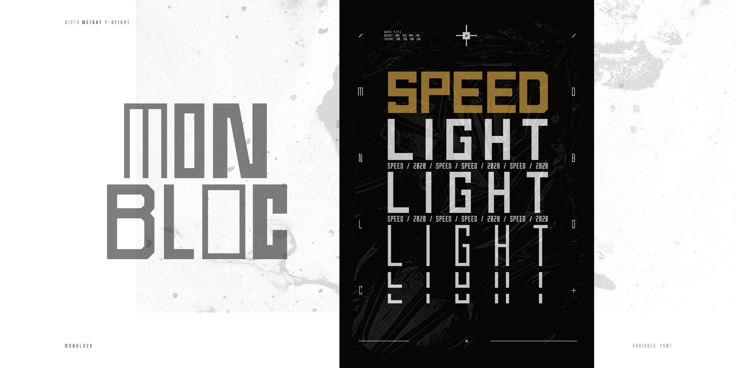 Monbloc: download for free and install for your website or Photoshop.