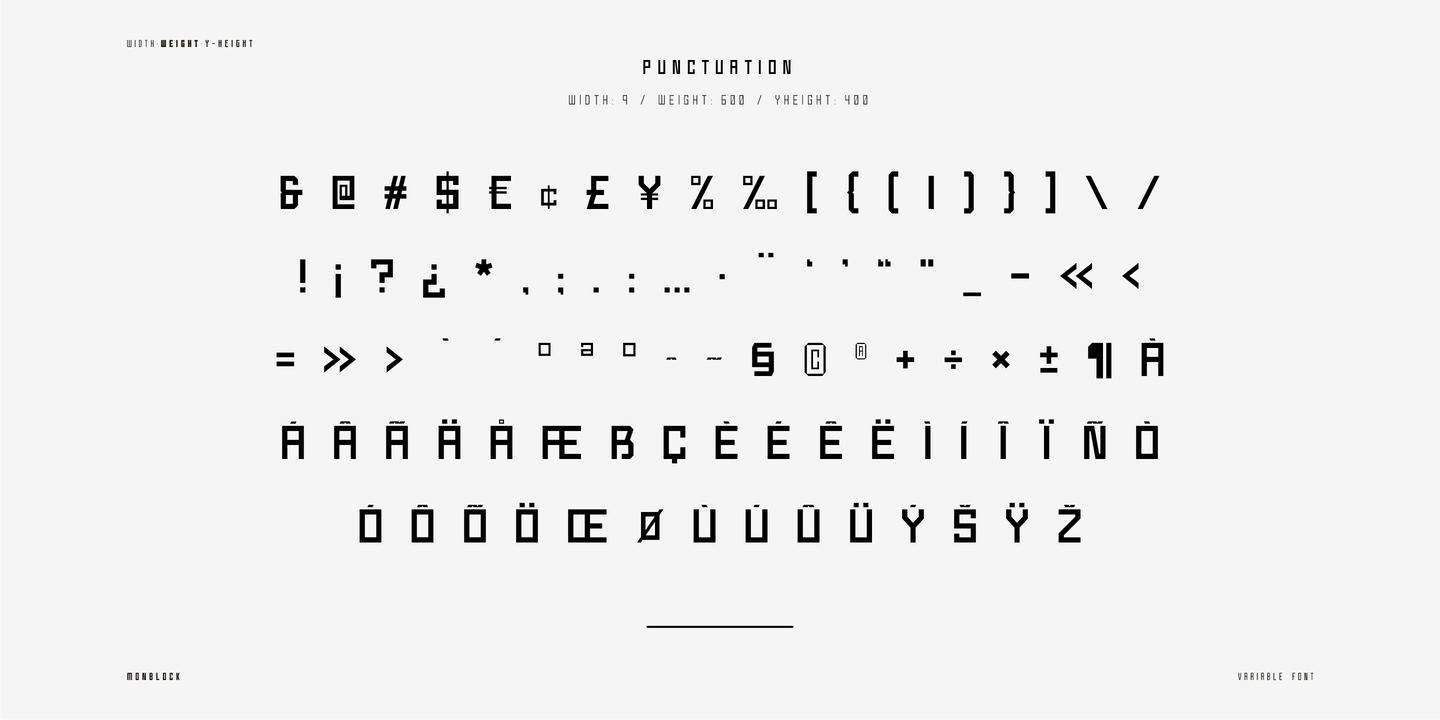 Monbloc: download for free and install for your website or Photoshop.