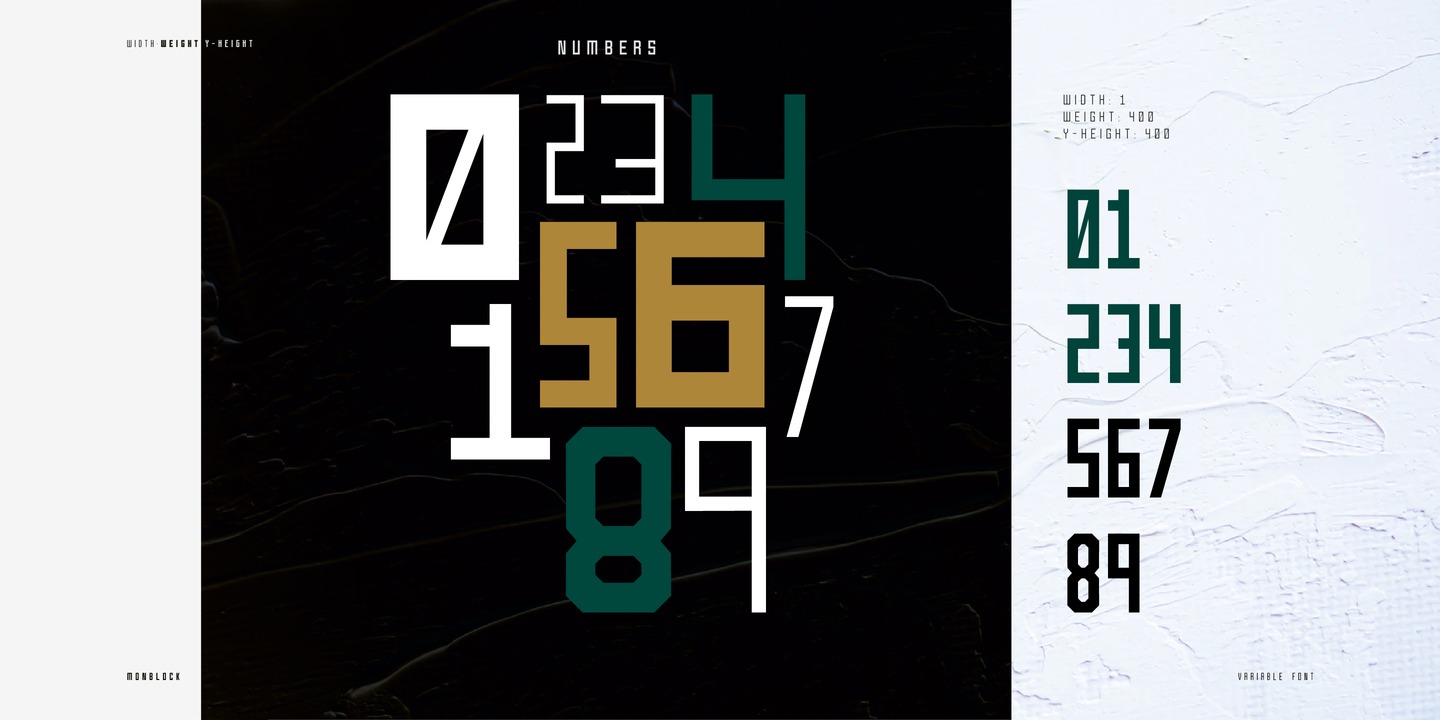 Monbloc: download for free and install for your website or Photoshop.