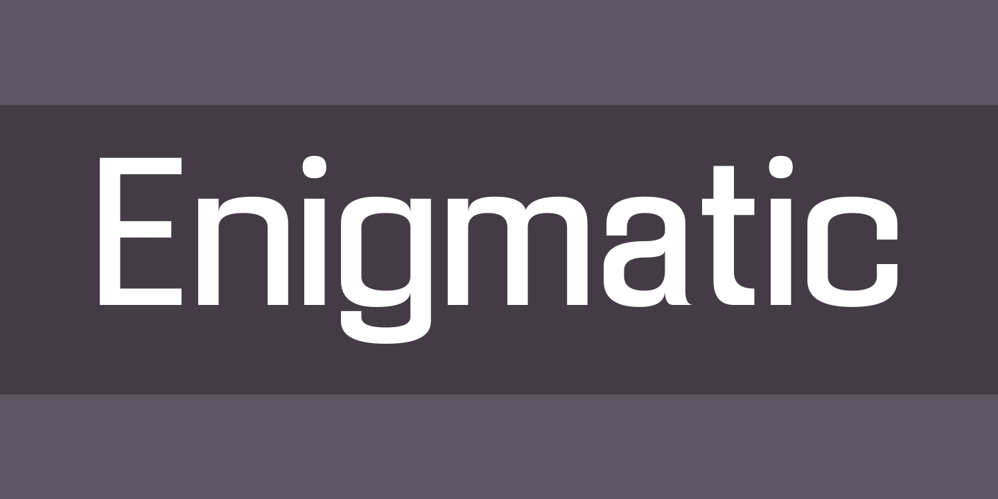 Enigmatic: download for free and install for your website or Photoshop.